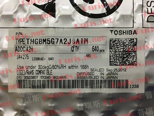 THGBM5G7A2JBAIM 16GByte 169ball eMMC 4.41a Toshiba