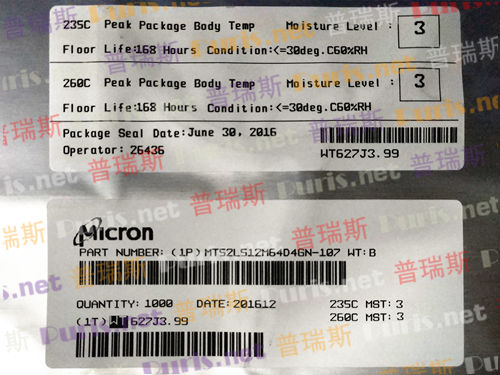 MT52L512M64D4GN-107 WT:B 32Gbit 256ball LPD3 Micron