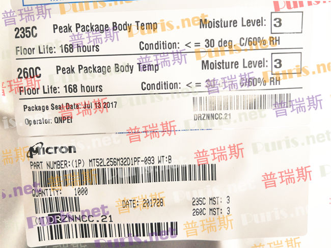 MT52L256M32D1PF-093 WT:B 8Gbit 178ball LPD3 Micron